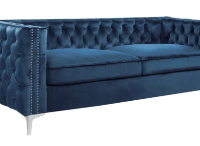 Blaue wohnzimmer samt couch sofa polster couchen dreisitzer luxus möbel stoff